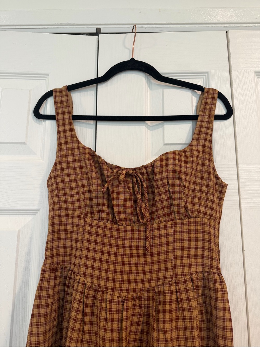 Tuckernuck’s Moon River Gorgeous Fall Plaid Tiered Dress - Picture 4 of 6